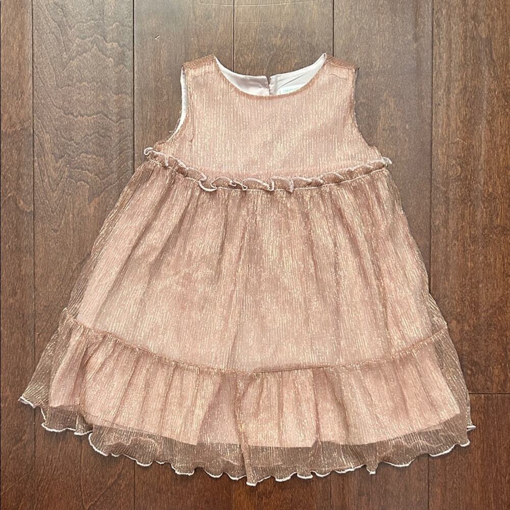 Gymboree Girlโs Shimmering Copper Special Occasion Party Dress, Size 18-24M